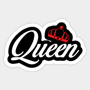 queen and king couple Sticker